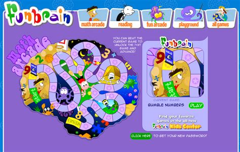 Funbrain Math Arcade! 재미있게 수학 배우기 위한 최고의 게임!